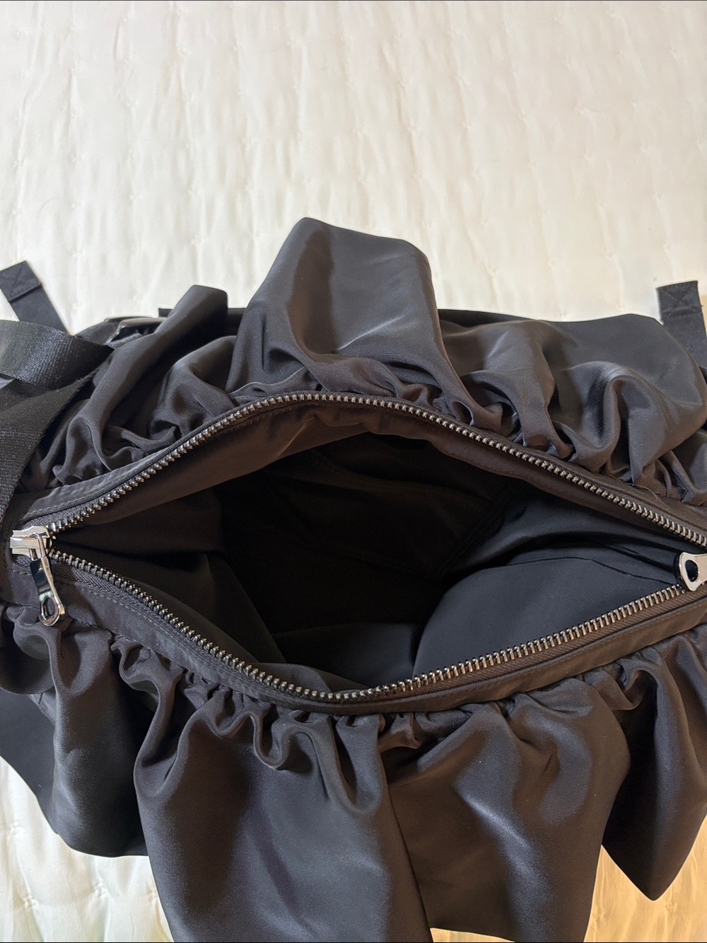 Simone Rocha Black Ruffled Shoulder Bag with Beaded strap - Picture 8 of 13